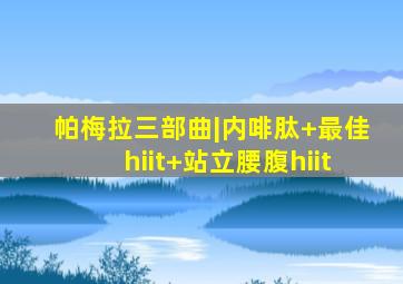 帕梅拉三部曲|内啡肽+最佳hiit+站立腰腹hiit